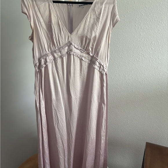 Reformation Kaye Silk Dress in Light Purple - Picture 2 of 8